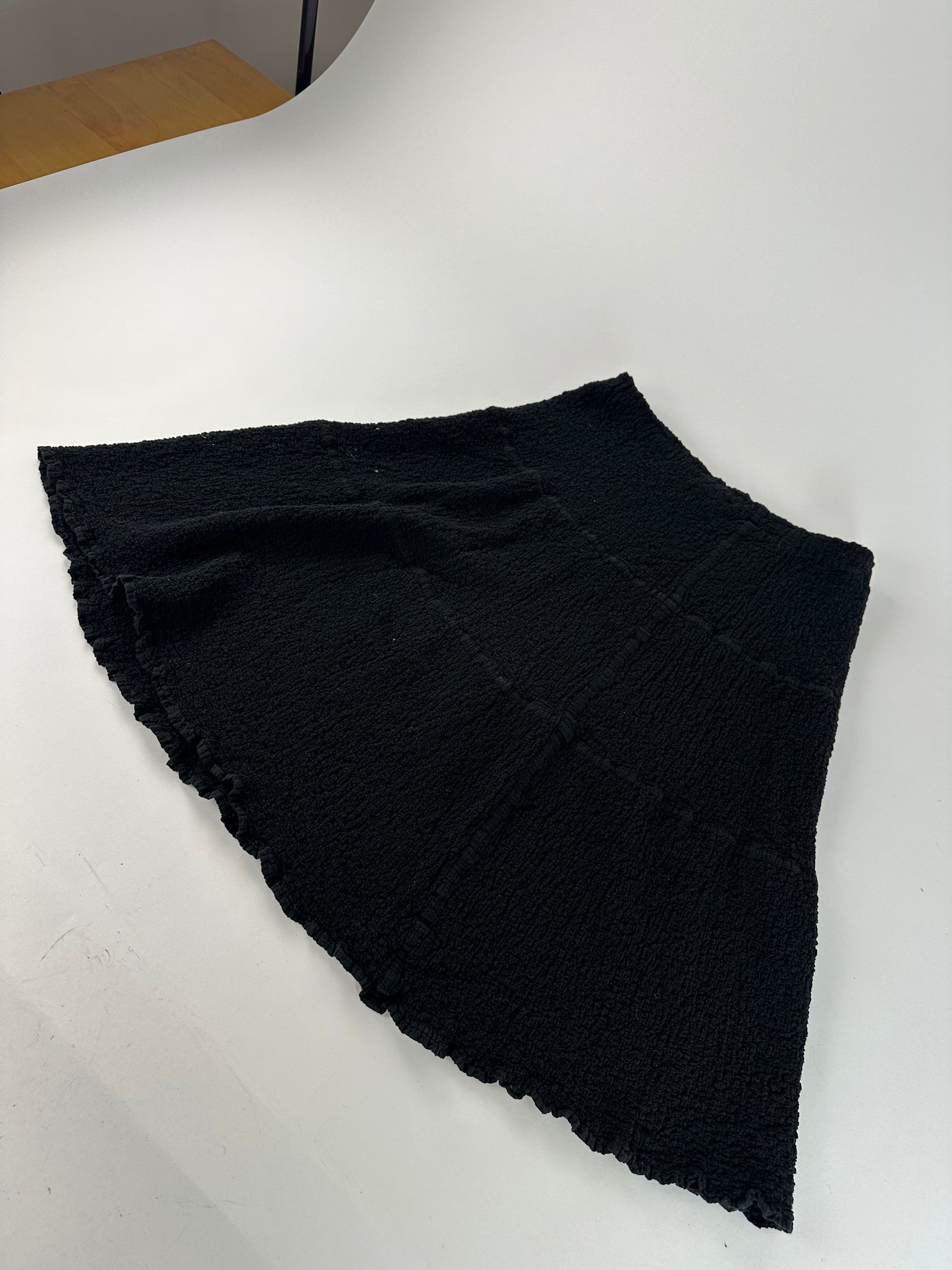 Vintage Issey Miyake Cotton Blend Skirt Y2K Black