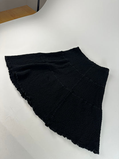 Vintage Issey Miyake Cotton Blend Skirt Y2K Black