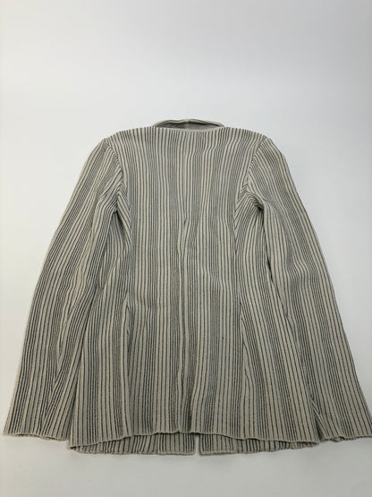 Vintage Giorgio Armani Striped Knit Blazer Cream Black S