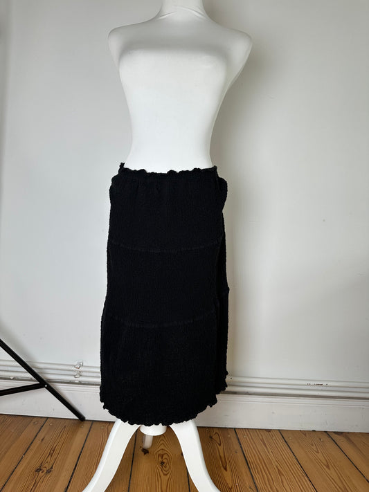 Vintage Issey Miyake Cotton Blend Skirt Y2K Black