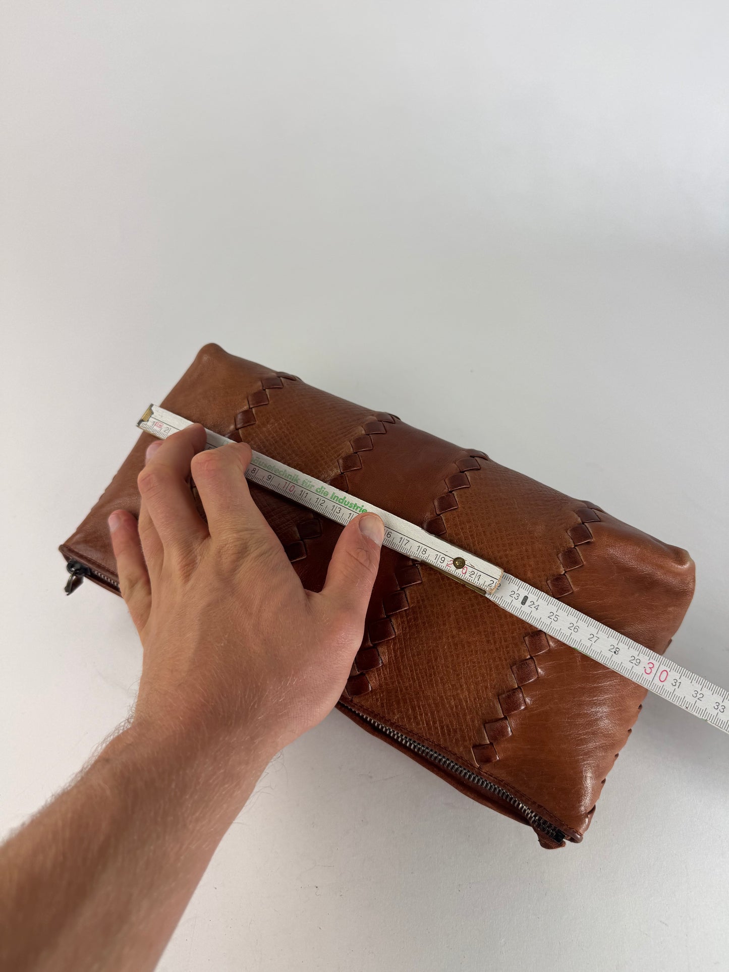 Vintage Bottega Veneta Leather Clutch Brown