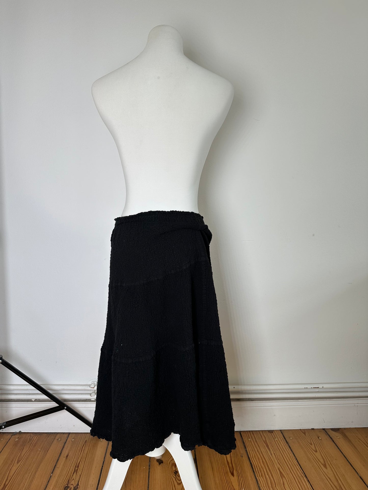Vintage Issey Miyake Cotton Blend Skirt Y2K Black