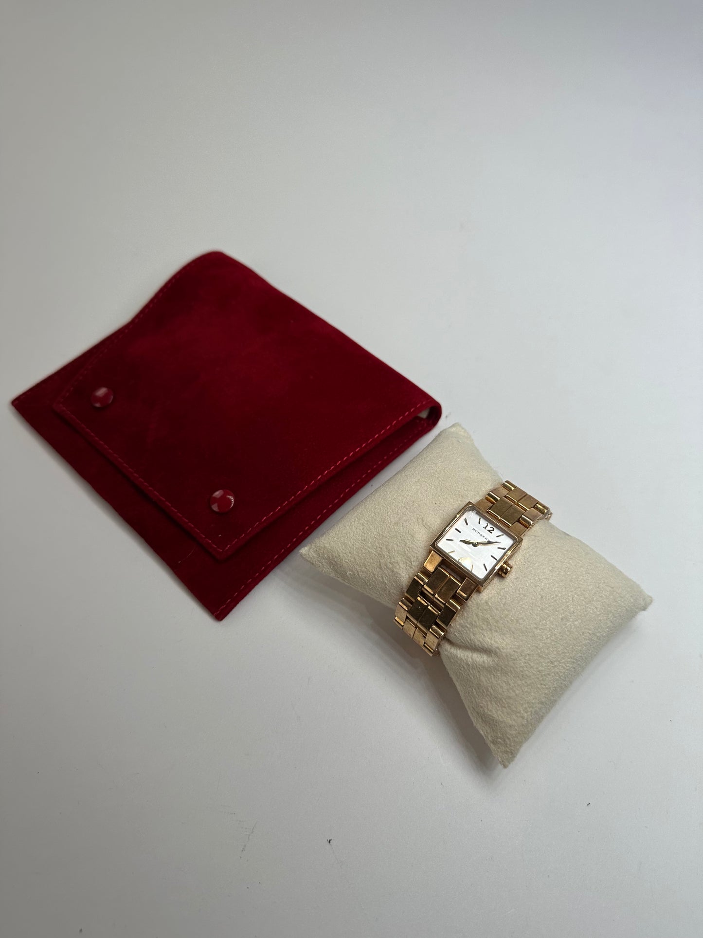 Vintage Burberry Stainless Steel Bracelet Watch Gold Y2K