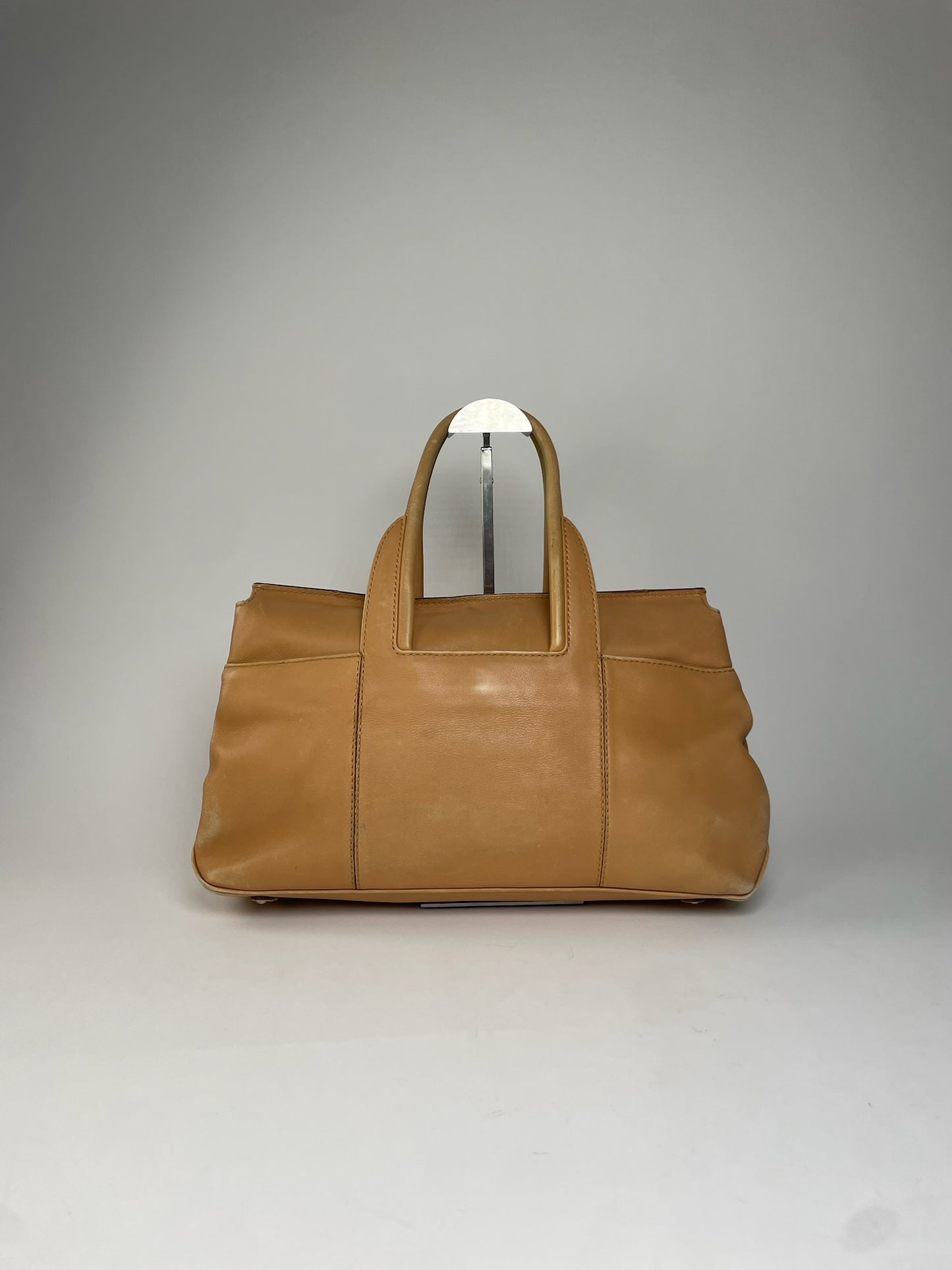 Vintage Salvatore Ferragamo Leather Handbag Camel