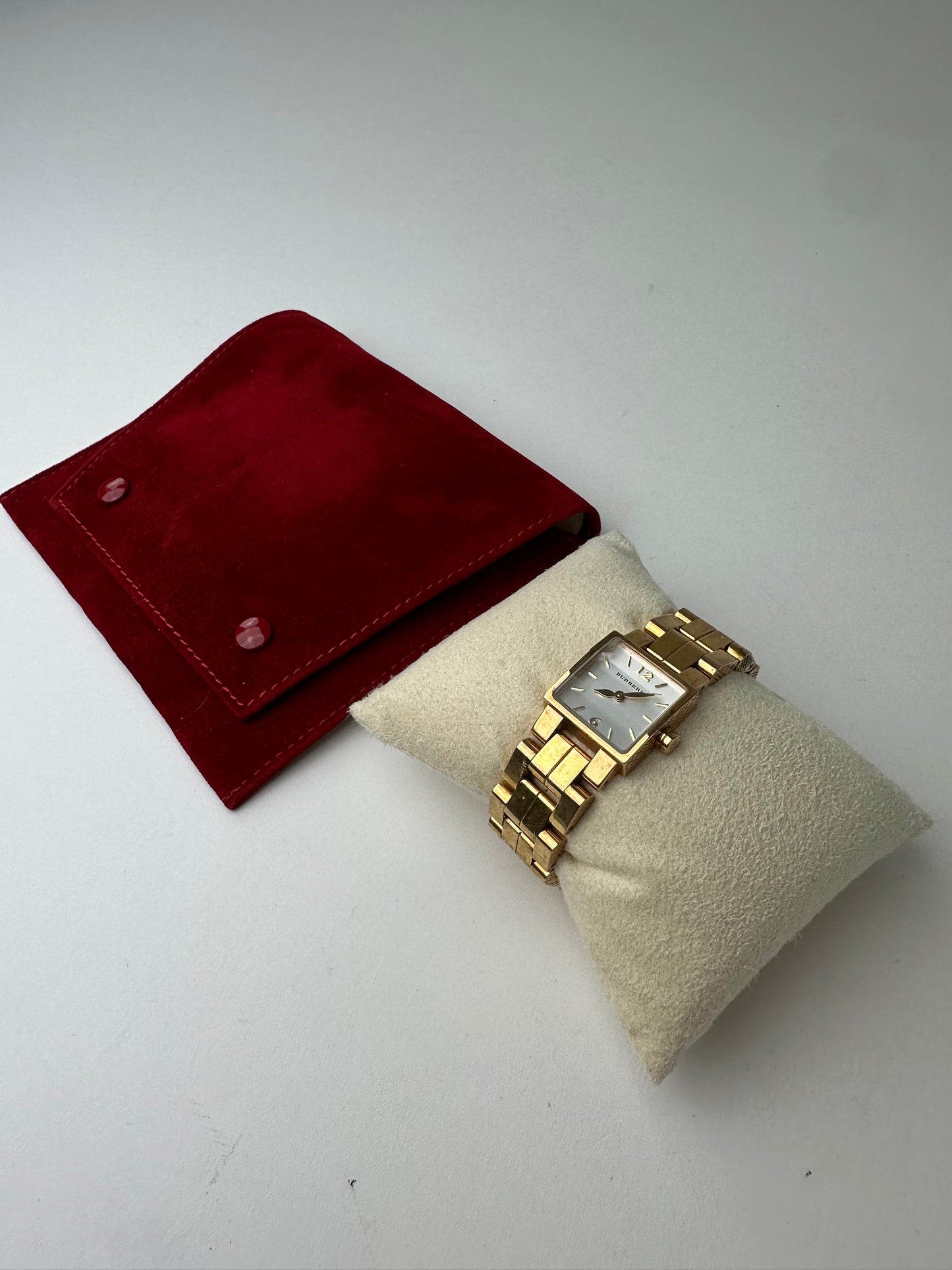 Vintage Burberry Stainless Steel Bracelet Watch Gold Y2K