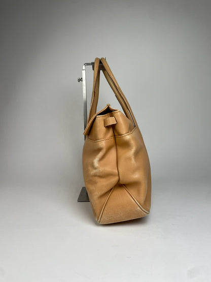 Vintage Salvatore Ferragamo Leather Handbag Camel