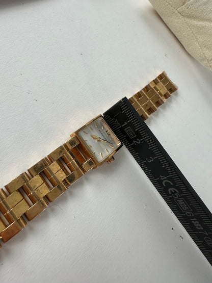 Vintage Burberry Stainless Steel Bracelet Watch Gold Y2K