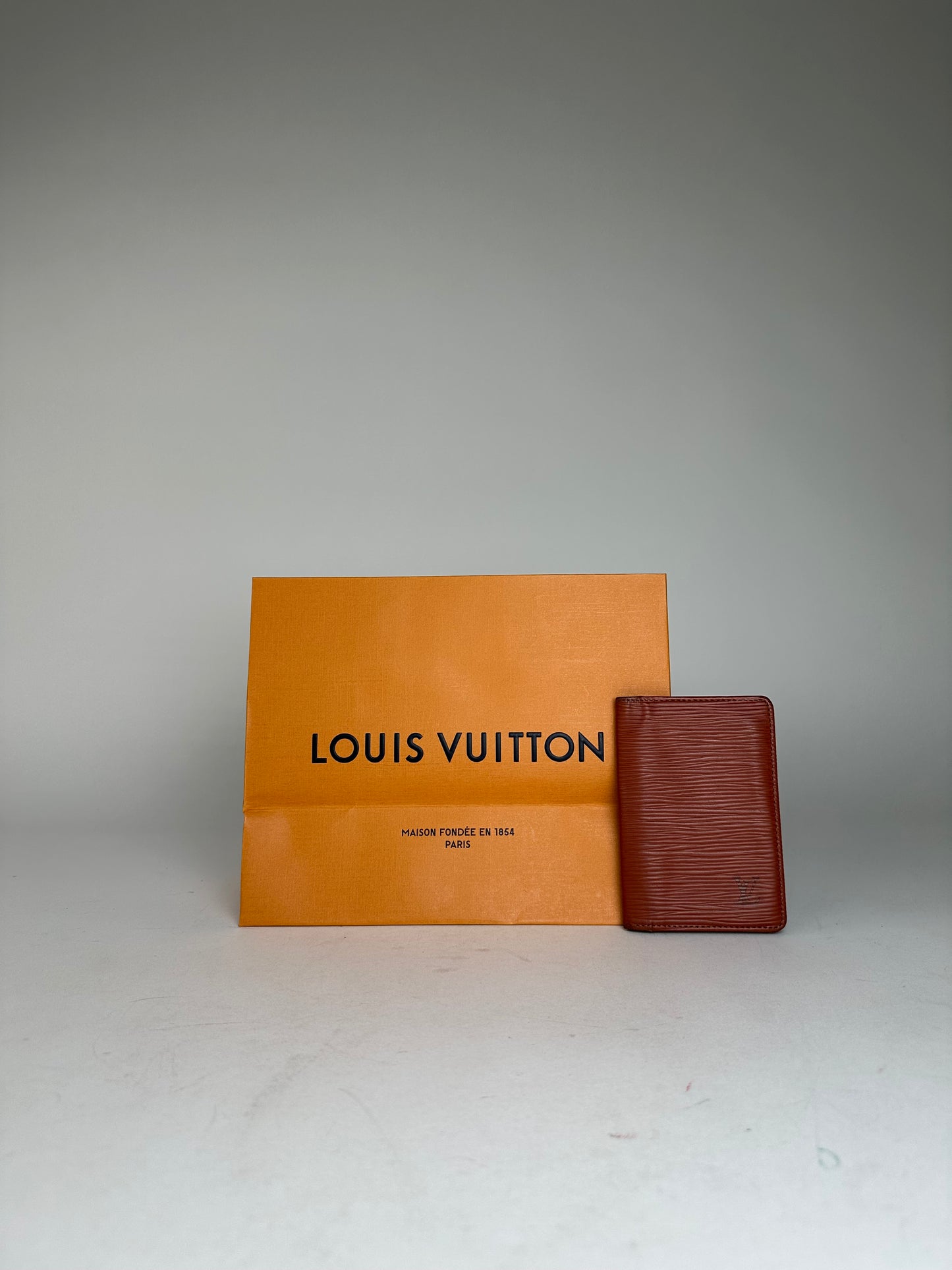 Vintage Louis Vuitton EPI Leather Card Holder Brown