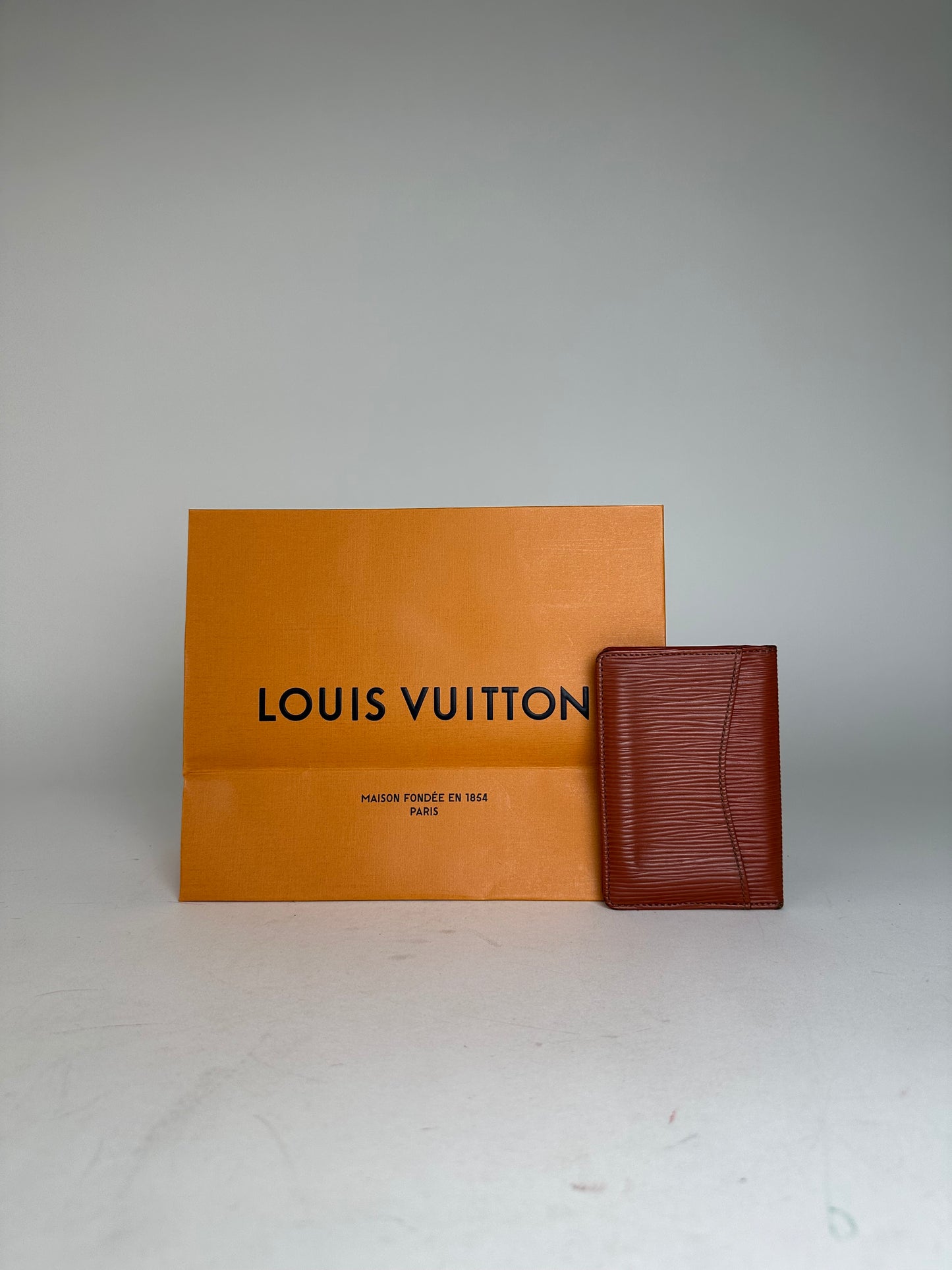 Vintage Louis Vuitton EPI Leather Card Holder Brown