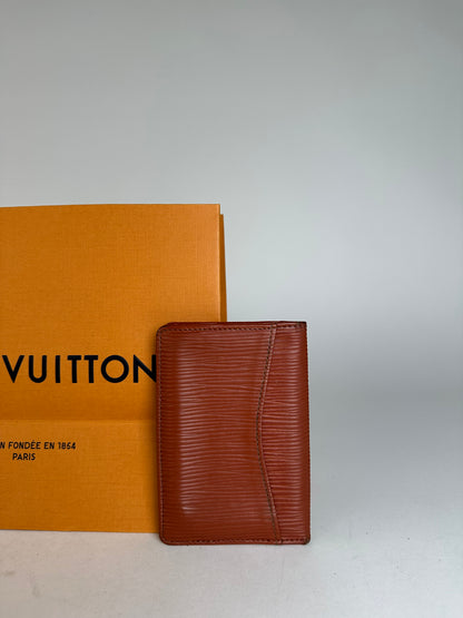 Vintage Louis Vuitton EPI Leather Card Holder Brown