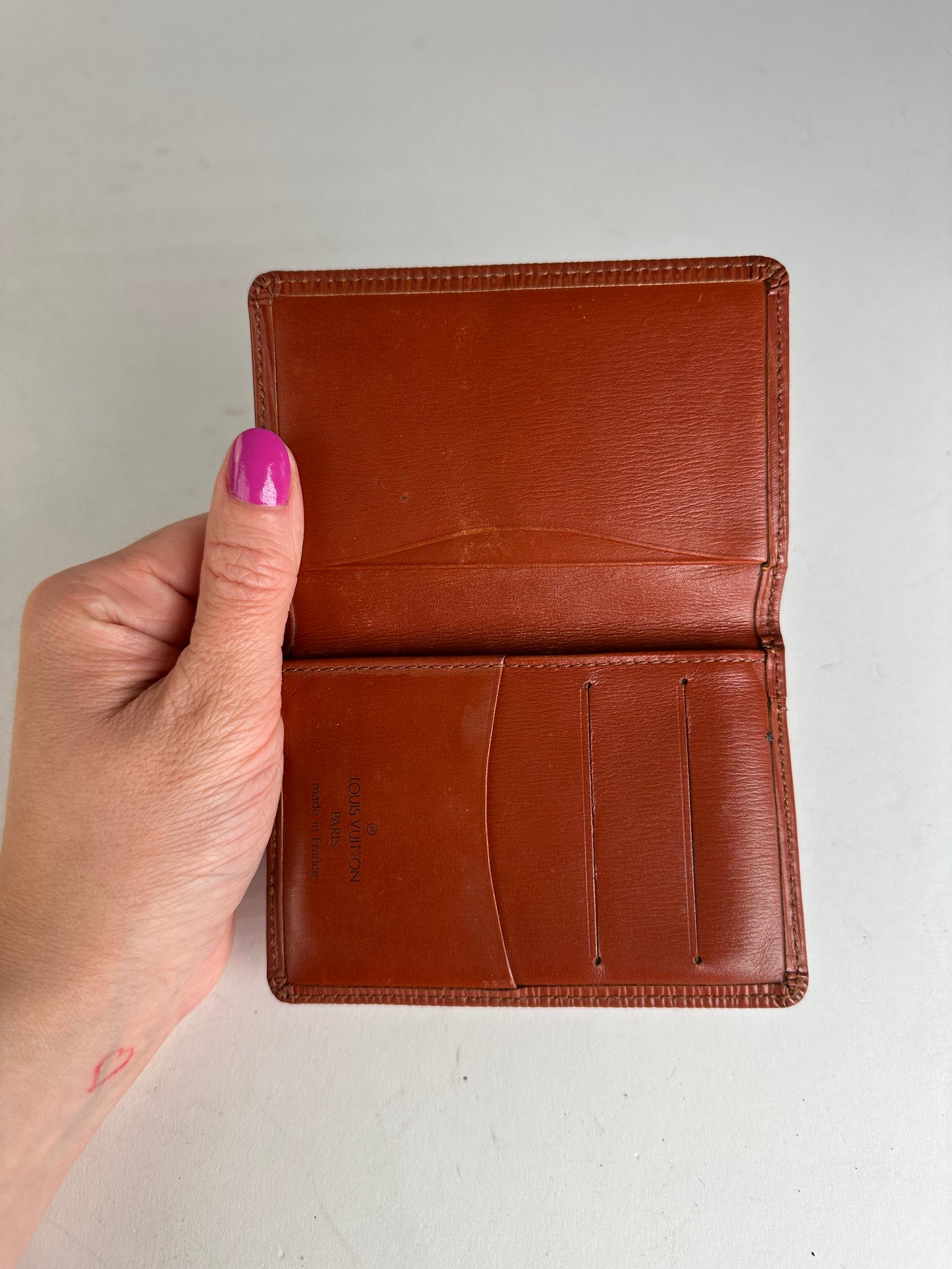 Vintage Louis Vuitton EPI Leather Card Holder Brown
