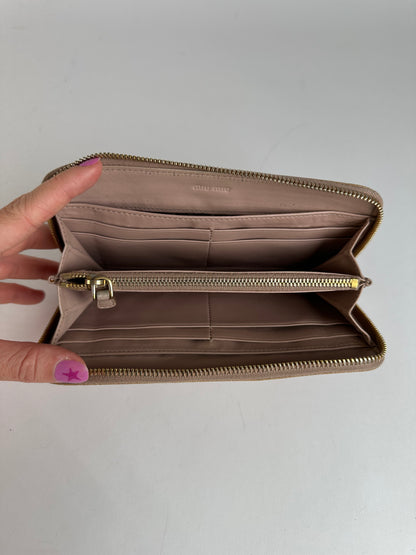 Vintage Miu Miu Crocodile-Effect Leather Zipper Wallet c. Late 2000s Tan