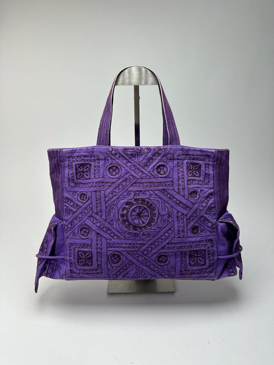 Sac en coton Tamasha vintage Issey Miyake violet