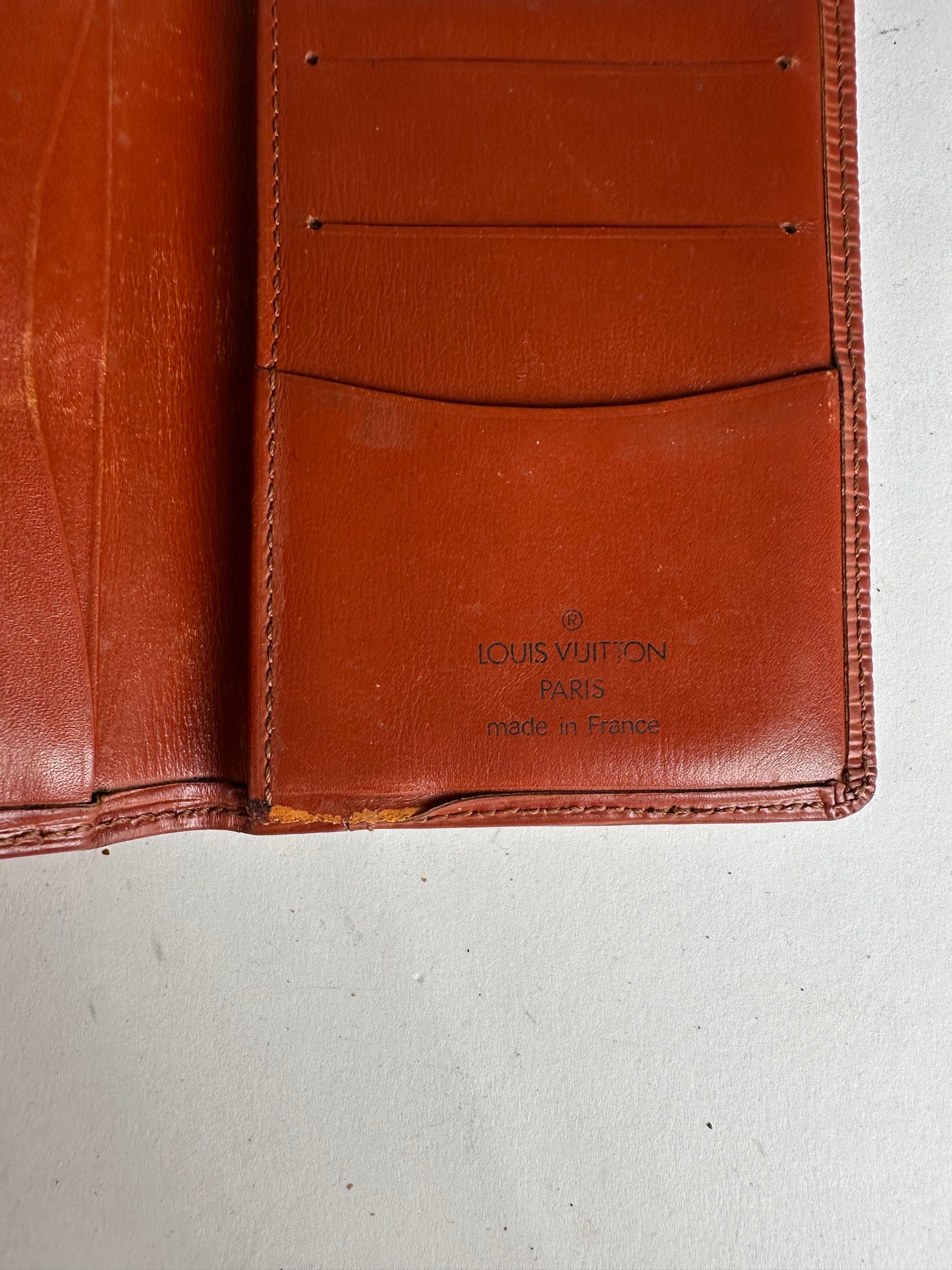 Vintage Louis Vuitton EPI Leather Card Holder Brown