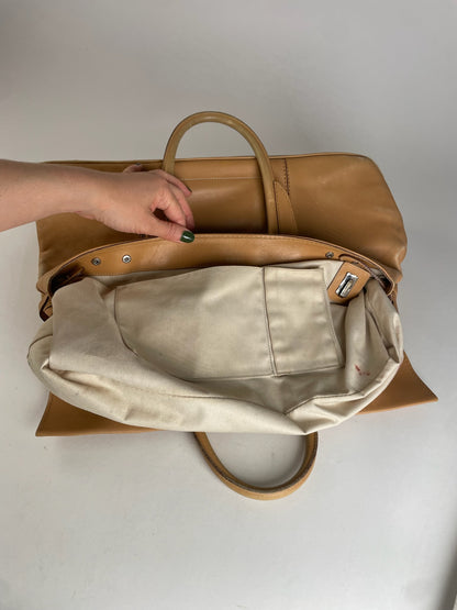 Vintage Salvatore Ferragamo Leather Handbag Camel