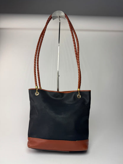 Vintage Bottega Veneta Leather shopper Bag black brown