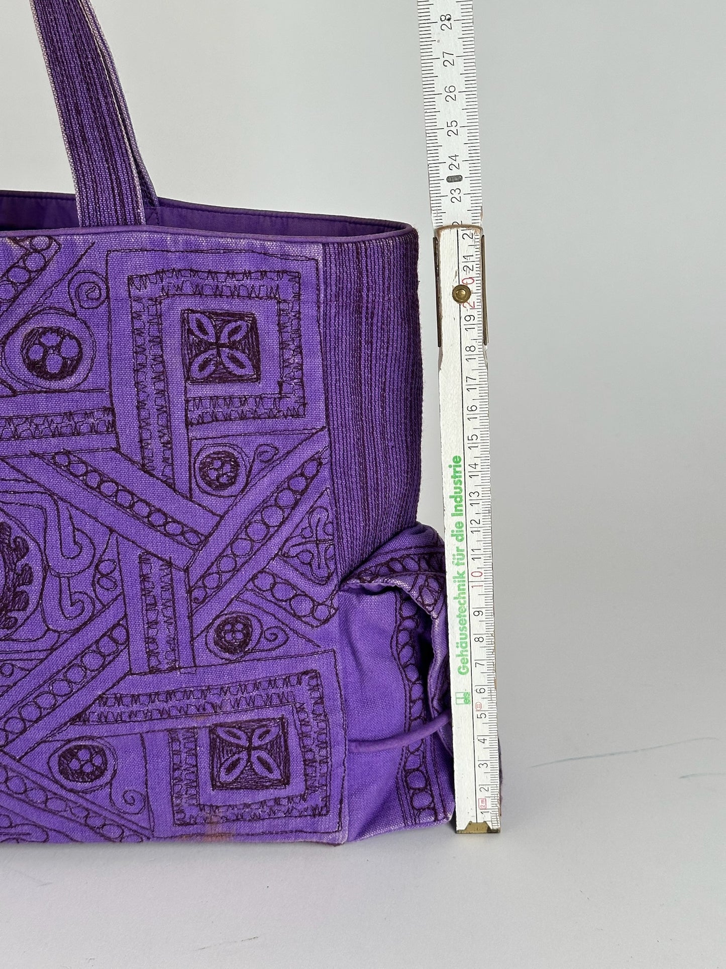 Sac en coton Tamasha vintage Issey Miyake violet