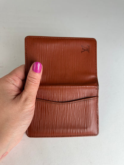 Vintage Louis Vuitton EPI Leather Card Holder Brown