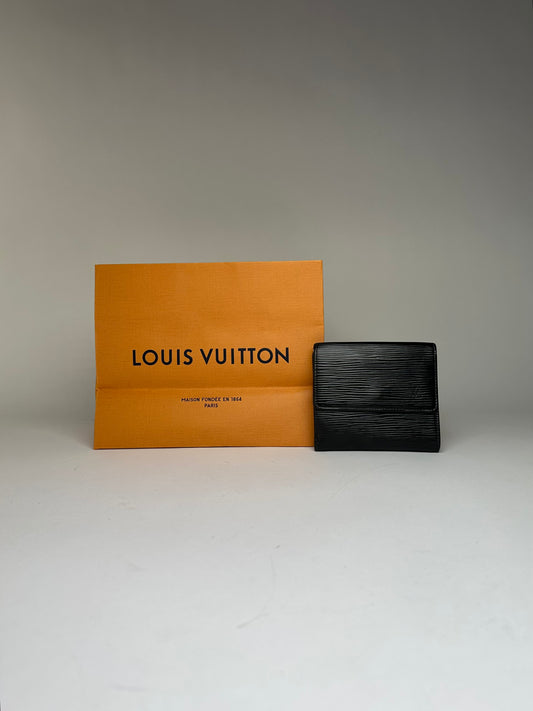 Vintage Louis Vuitton Epi Leather Bifold Wallet Black