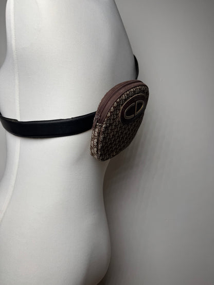 Vintage Dior Oblique Monogram Belt Bag Brown beige