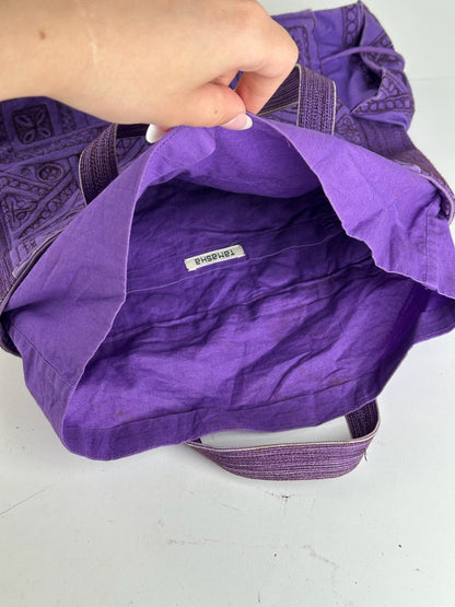 Sac en coton Tamasha vintage Issey Miyake violet