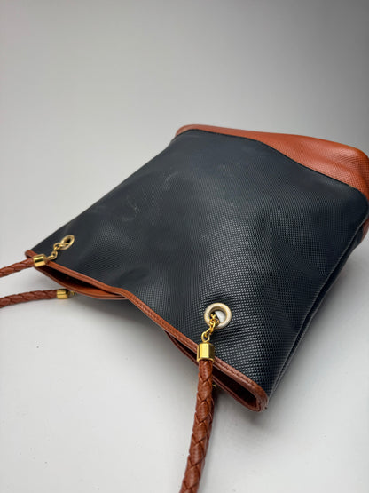 Vintage Bottega Veneta Leather shopper Bag black brown