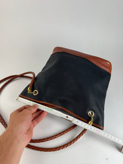 Vintage Bottega Veneta Leather shopper Bag black brown