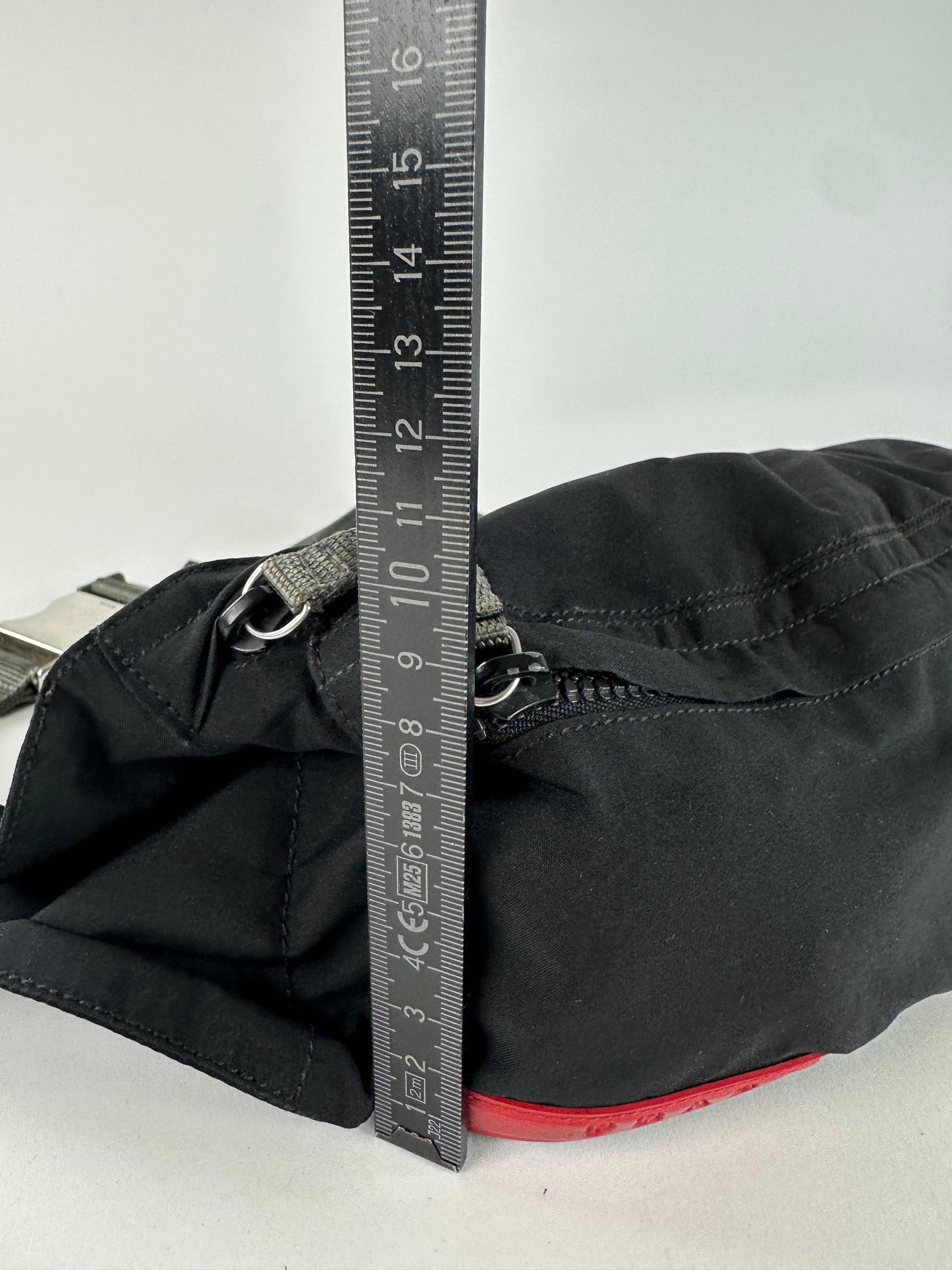 Vintage Prada Linea Rossa Sling Bag Y2K Black Silver