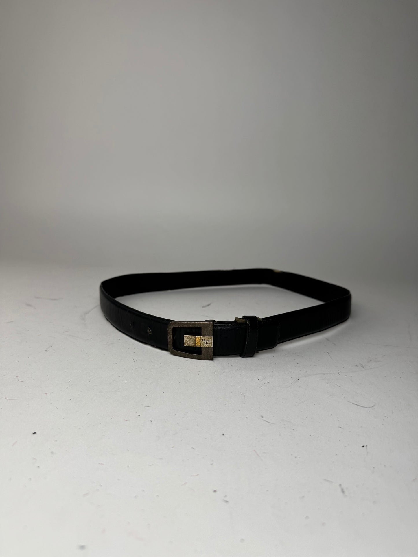 Vintage Dior Leather Belt black