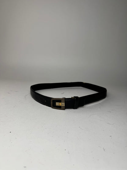 Vintage Dior Leather Belt black