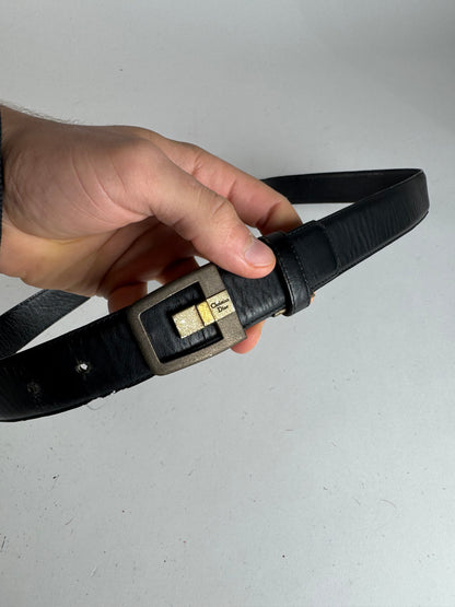 Vintage Dior Leather Belt black