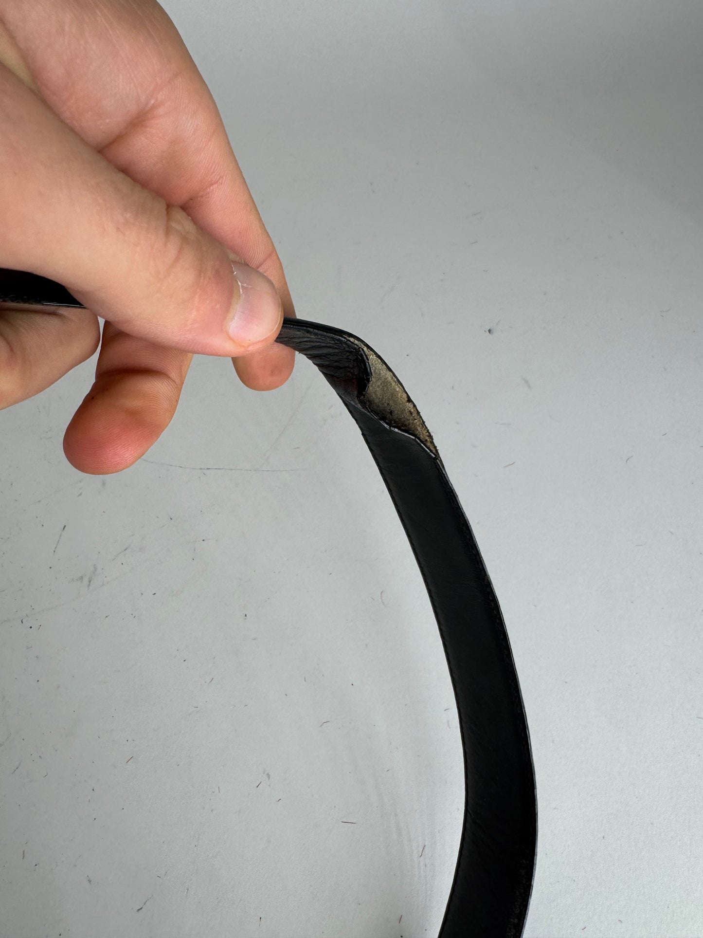 Vintage Dior Leather Belt black