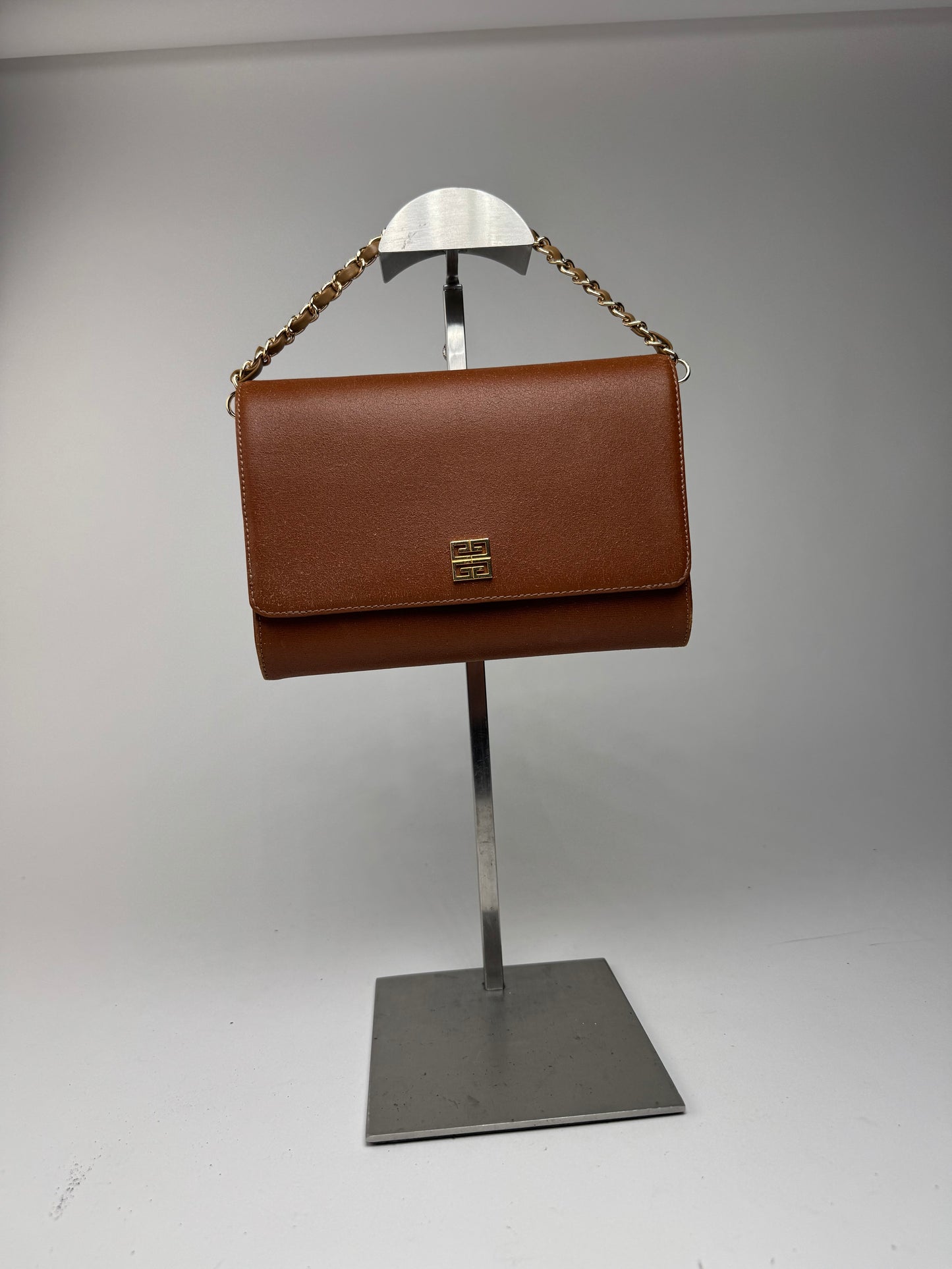 Sac vintage Givenchy 4G en cuir marron