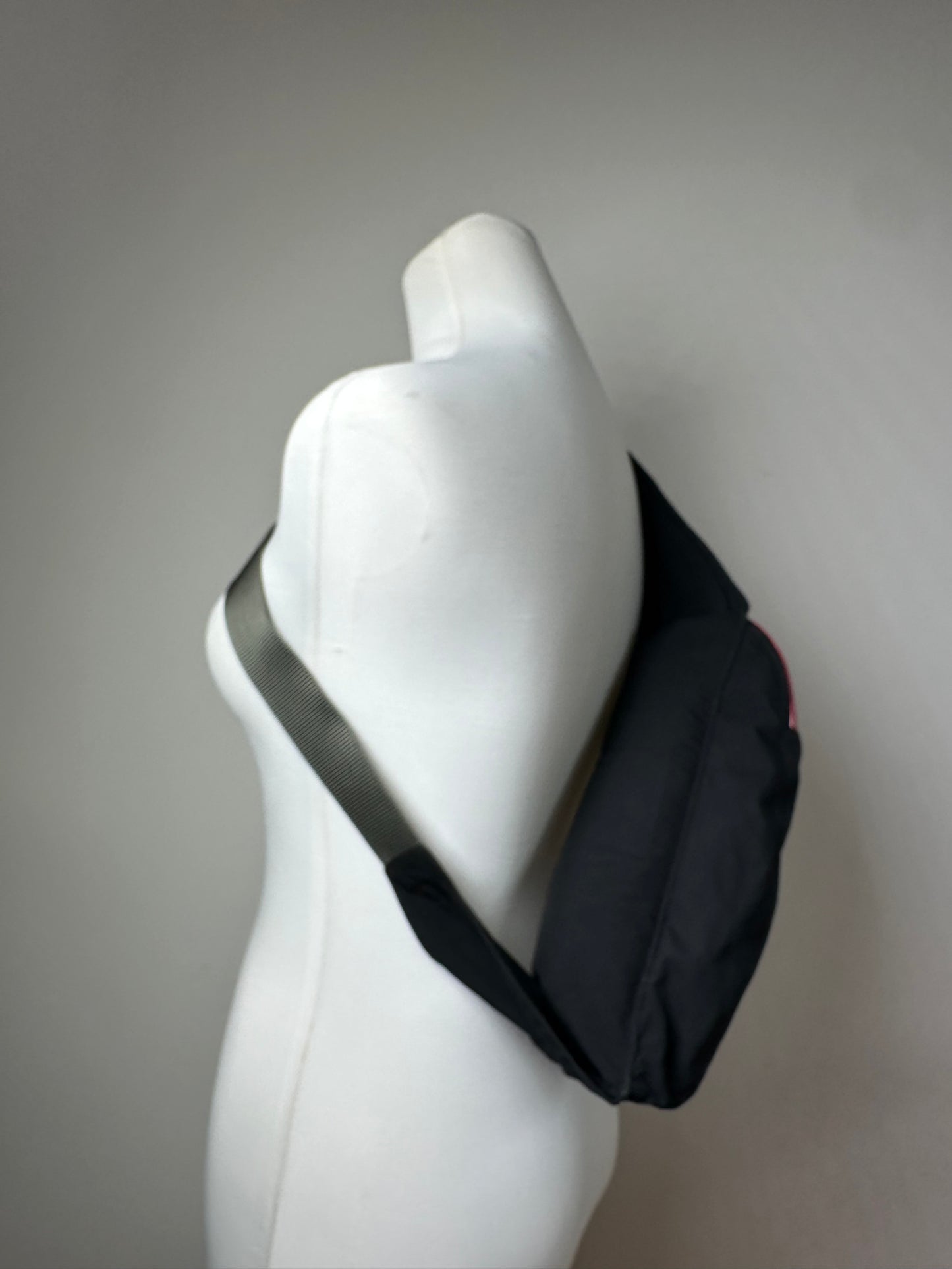Vintage Prada Linea Rossa Sling Bag Y2K Black Silver