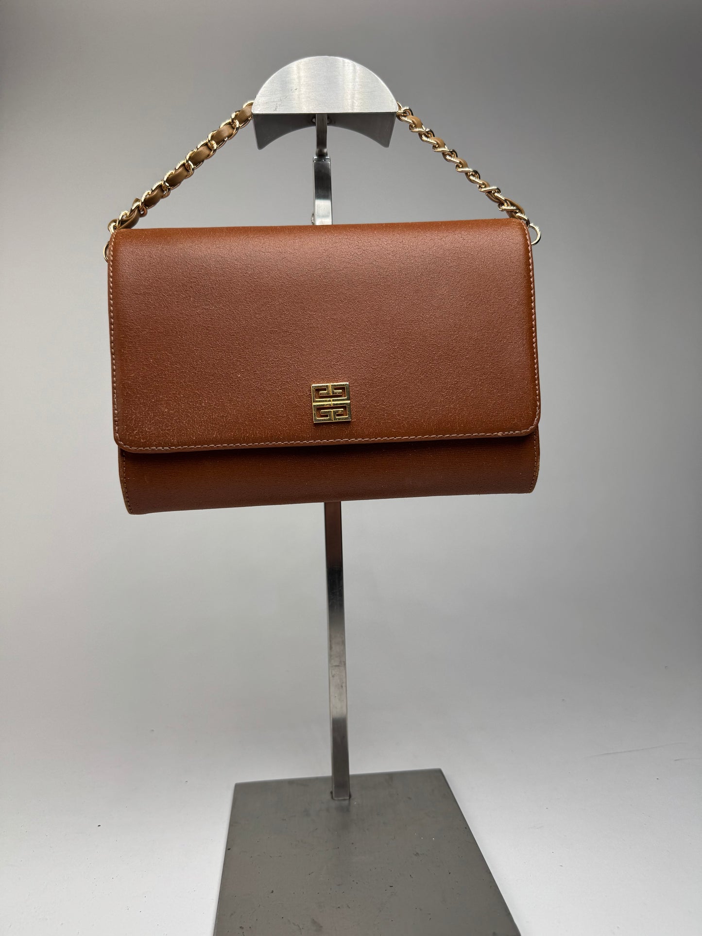 Sac vintage Givenchy 4G en cuir marron