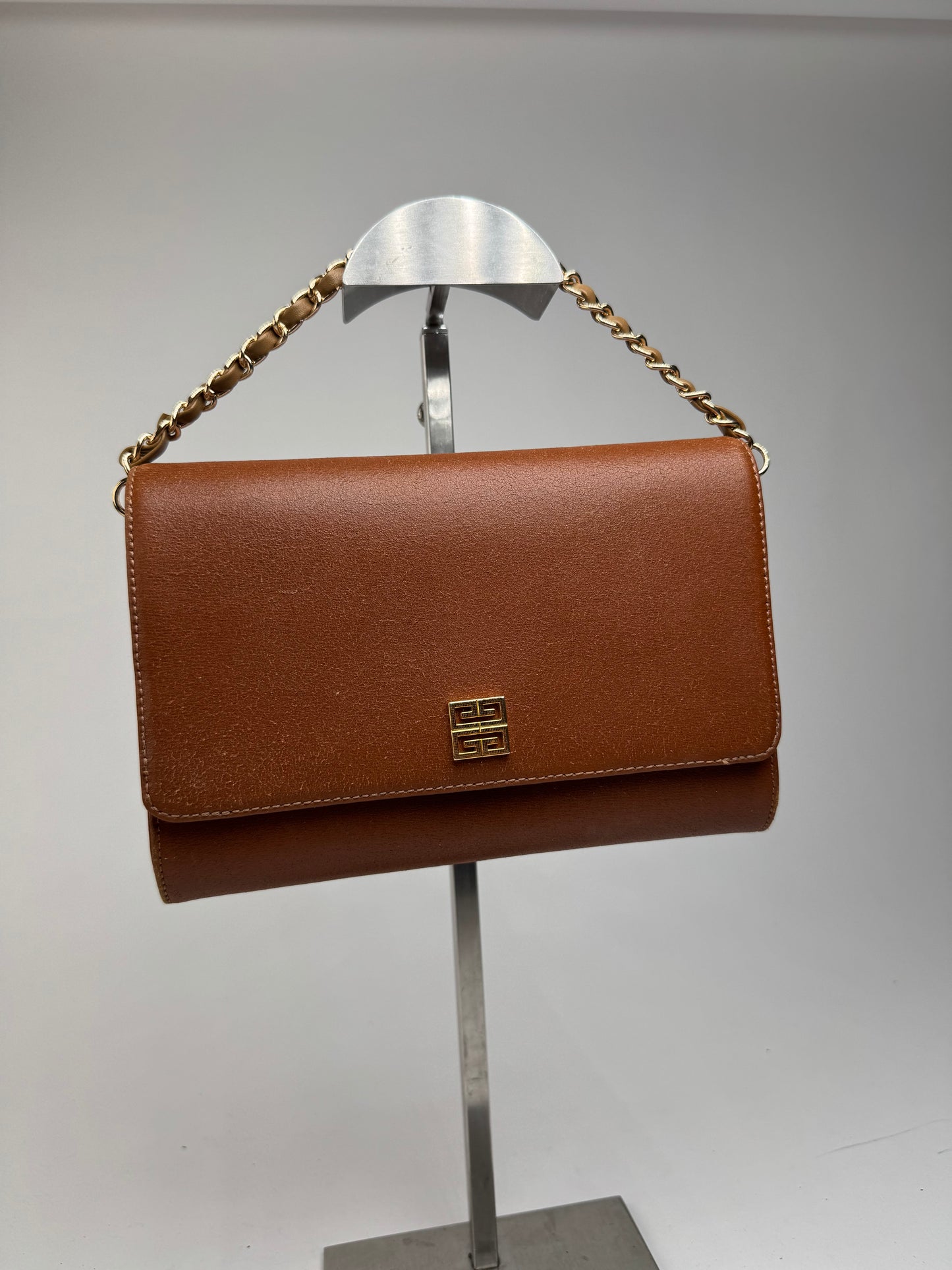 Sac vintage Givenchy 4G en cuir marron