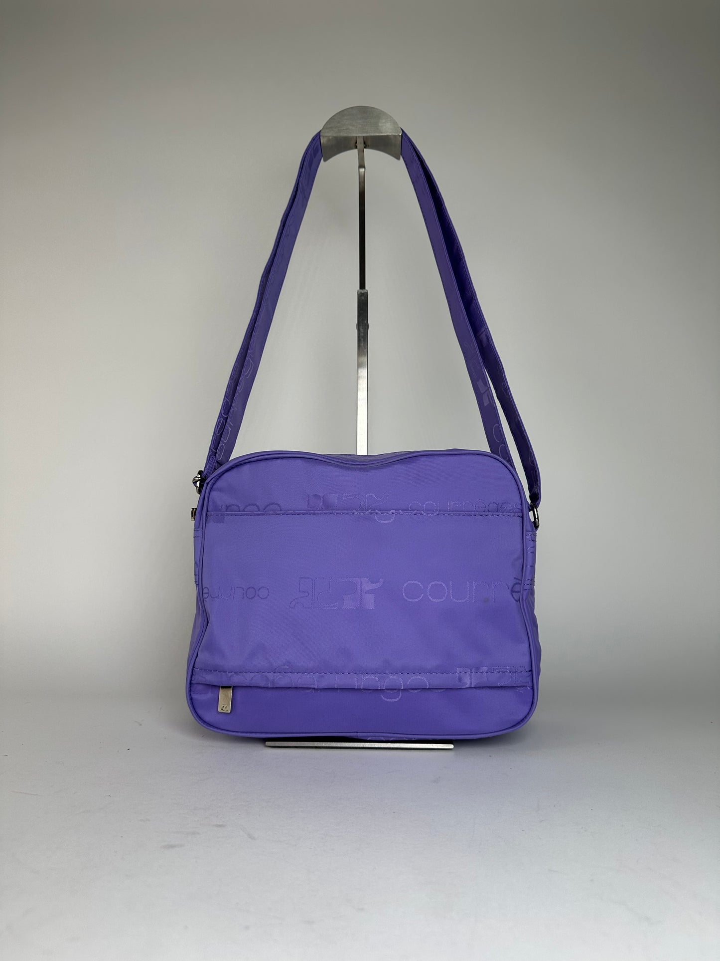 Vintage Courreges Multiway Monogram Polyester Bag Purple New With Tag