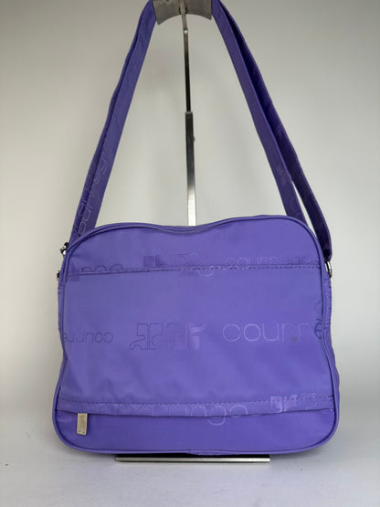 Vintage Courreges Multiway Monogram Polyester Bag Purple New With Tag