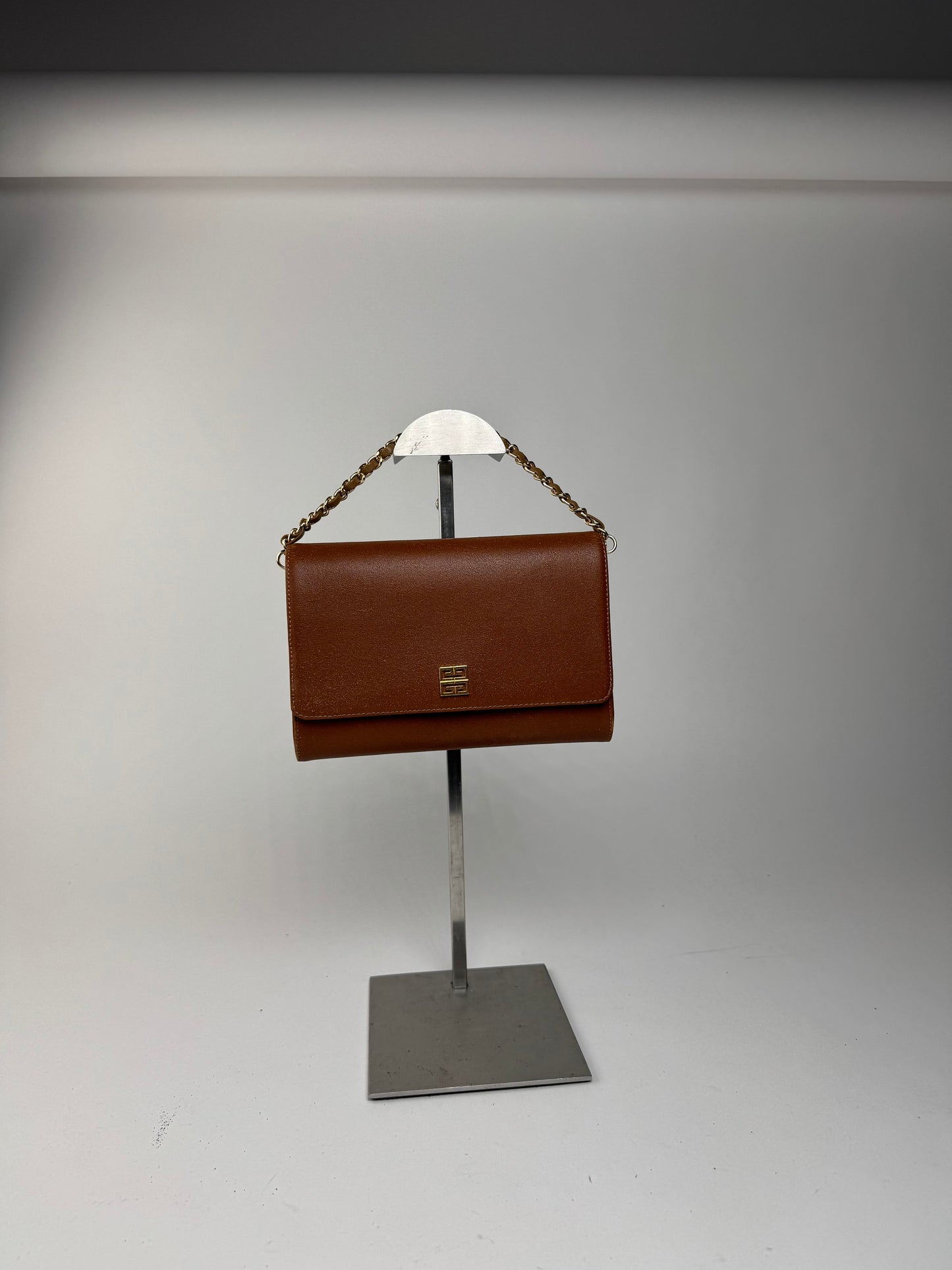 Sac vintage Givenchy 4G en cuir marron