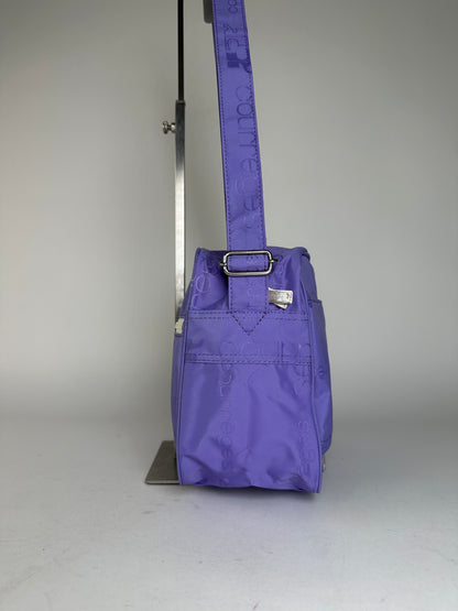 Vintage Courreges Multiway Monogram Polyester Bag Purple New With Tag