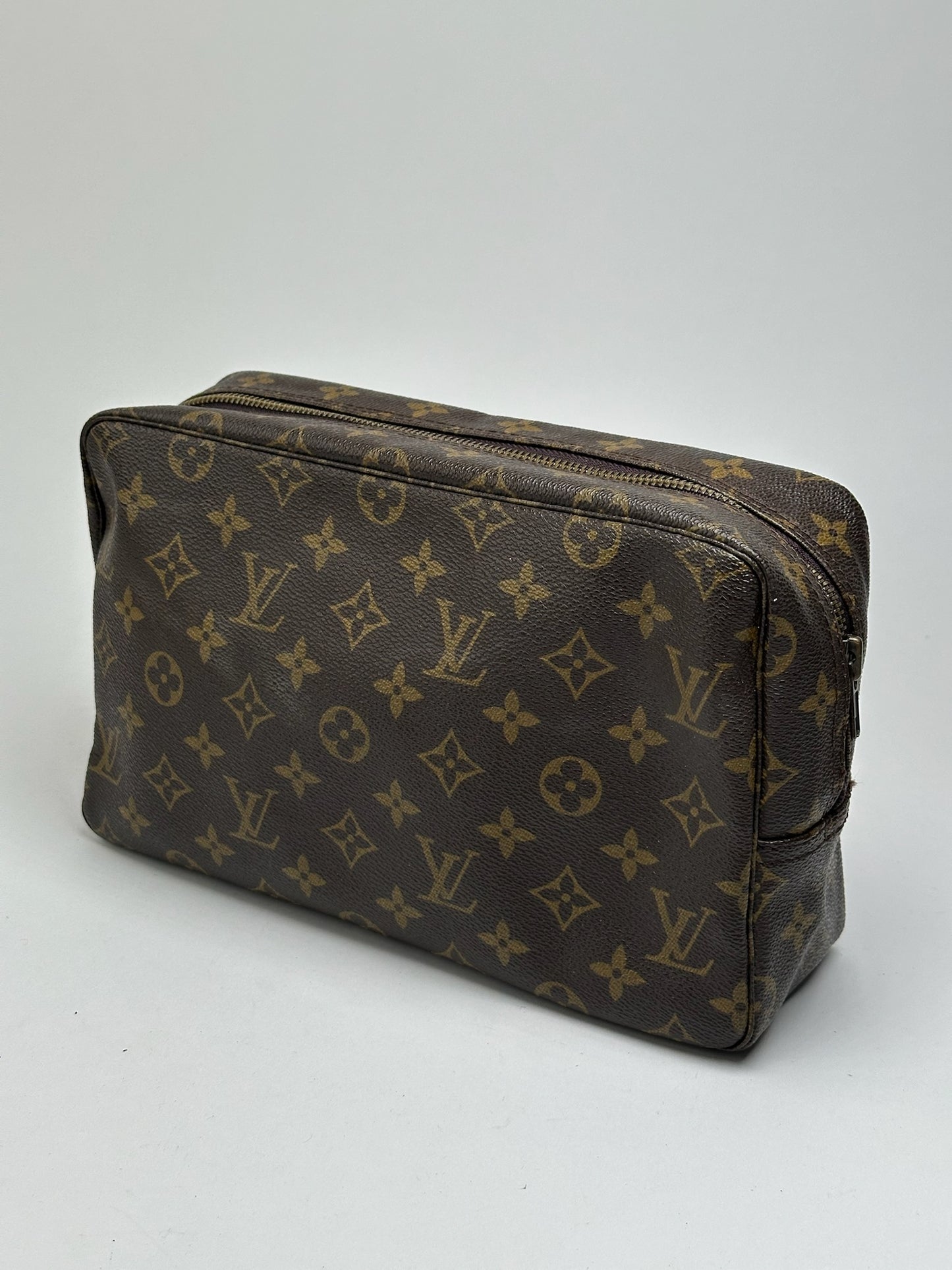 Vintage Louis Vuitton Monogram Leather Clutch Brown