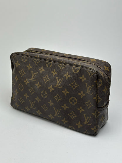 Vintage Louis Vuitton Monogram Leather Clutch Brown