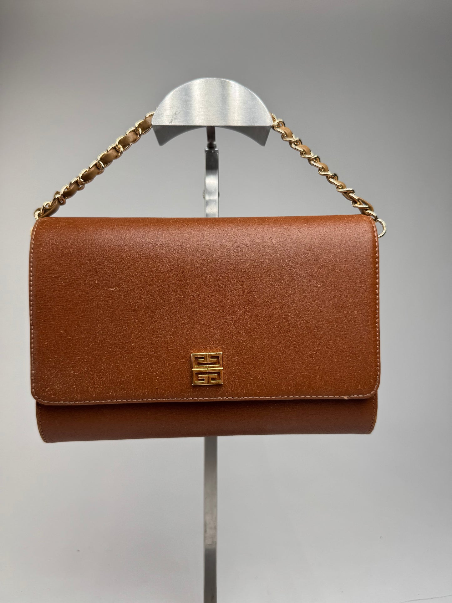 Sac vintage Givenchy 4G en cuir marron