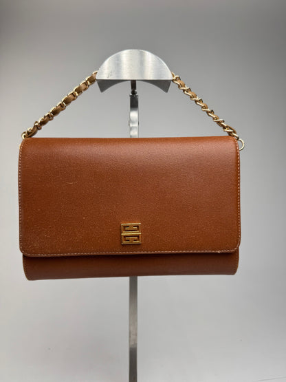 Sac vintage Givenchy 4G en cuir marron