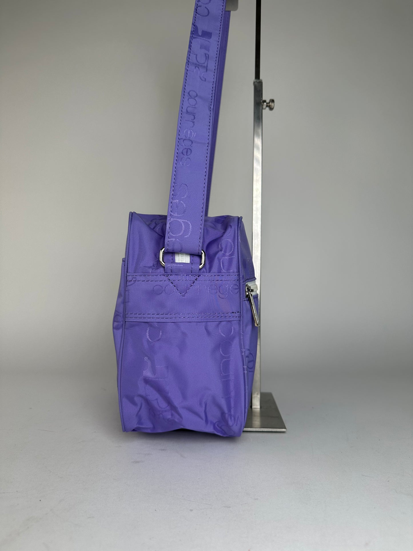 Vintage Courreges Multiway Monogram Polyester Bag Purple New With Tag