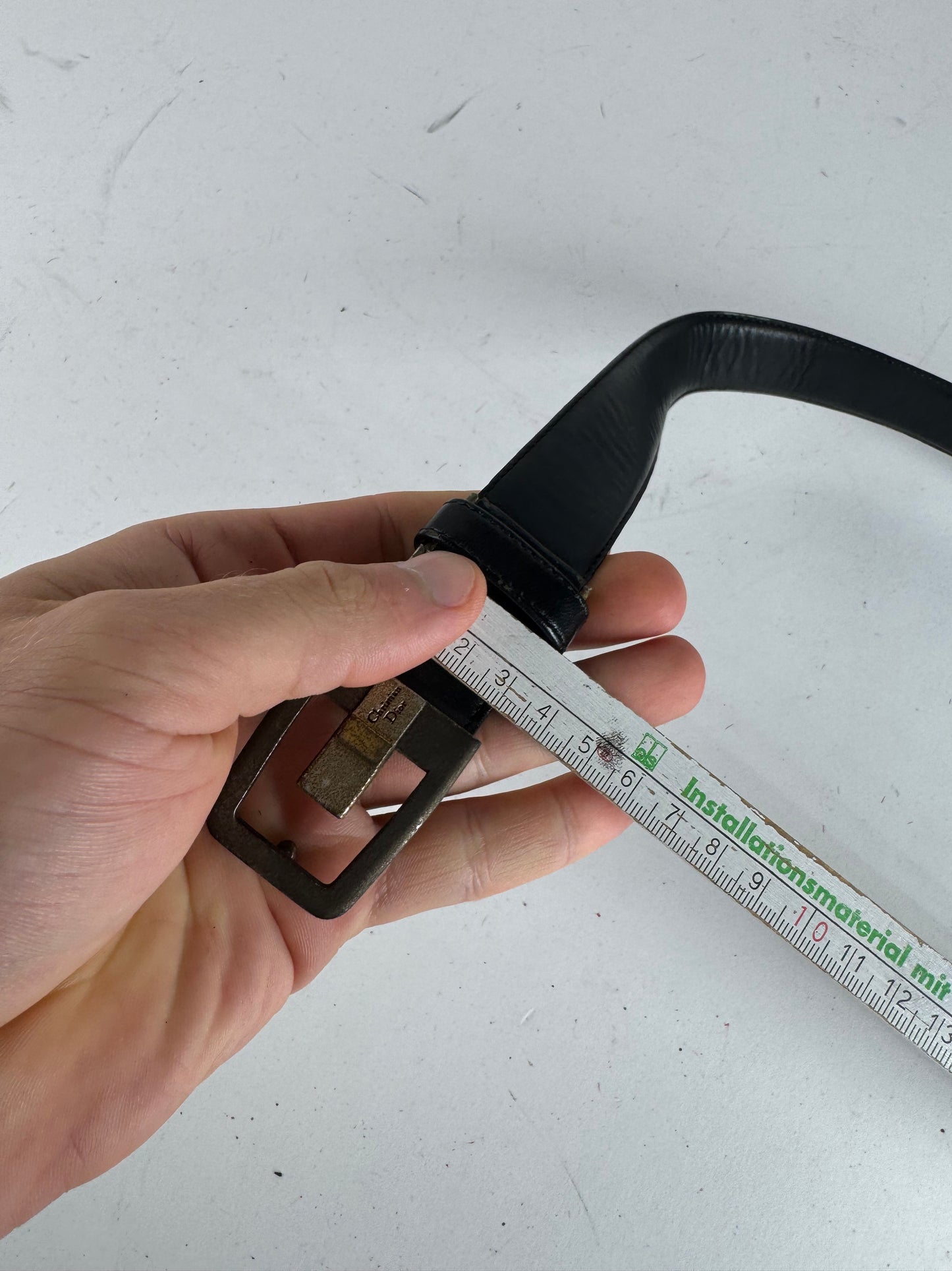 Vintage Dior Leather Belt black