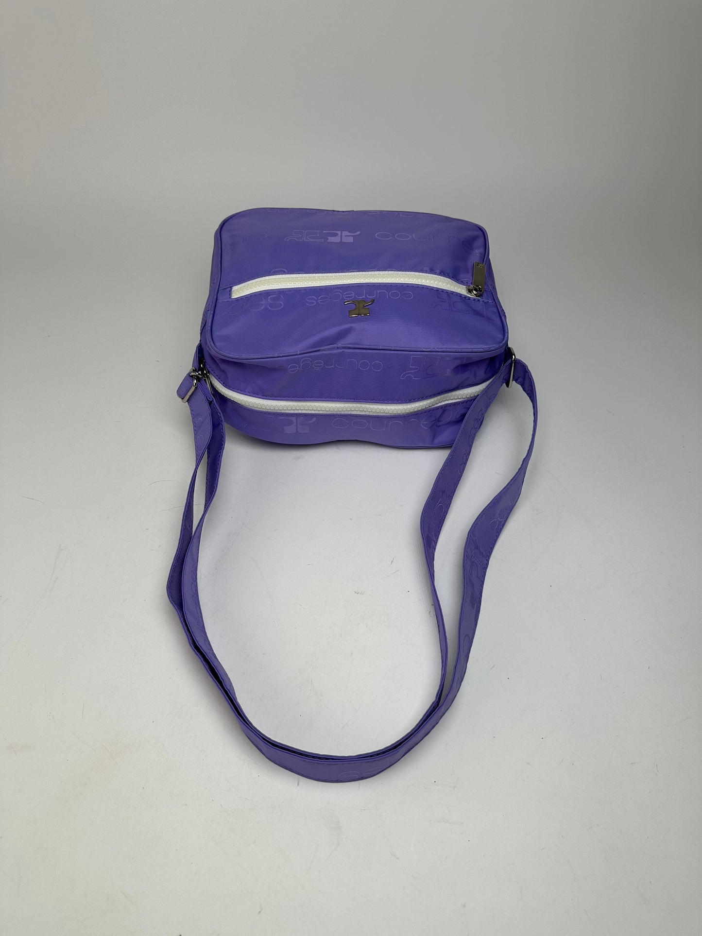 Vintage Courreges Multiway Monogram Polyester Bag Purple New With Tag