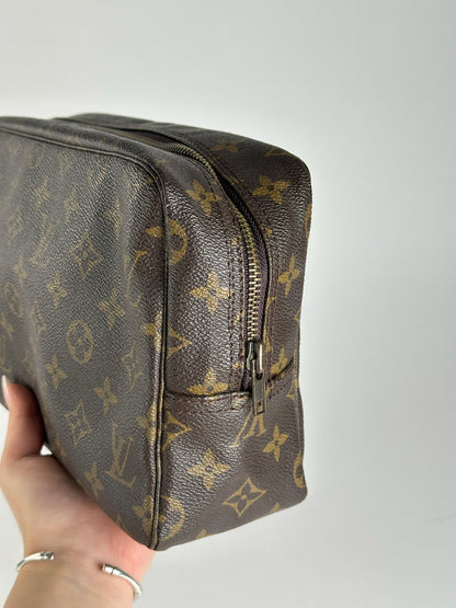 Vintage Louis Vuitton Monogram Leather Clutch Brown