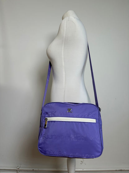 Vintage Courreges Multiway Monogram Polyester Bag Purple New With Tag
