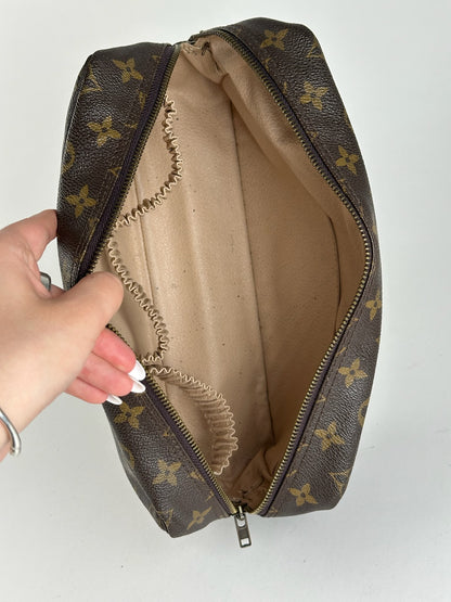 Vintage Louis Vuitton Monogram Leather Clutch Brown